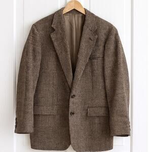 Vintage Harris Tweed x Hunt Club Pure Scottish Wool Blazer Jacket 46L